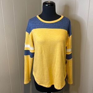 Kohls Women’s Soft Jersey Knit Crewneck Long Sleeve Colorblock Sweater